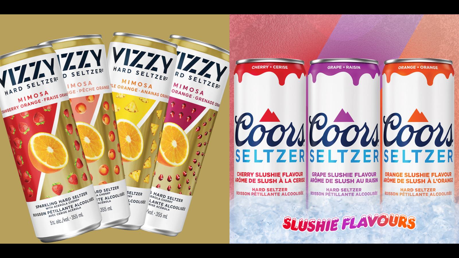 In Canada, new flavors for Coors Seltzer and Vizzy Slushie and Mimosa